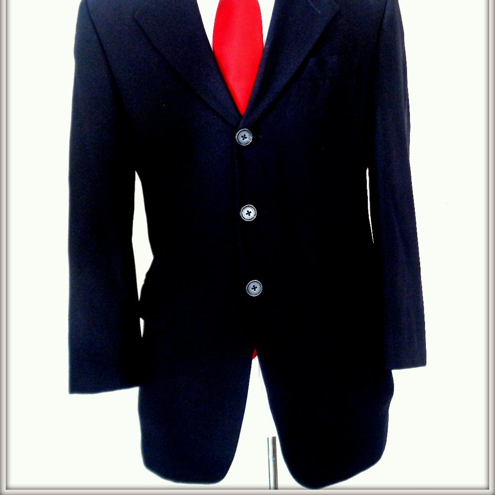 FENDI MEN NAVY BLUE SPORTS JACKET SIZE 37 R